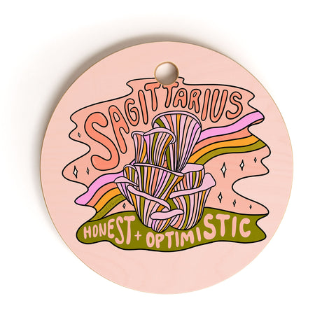 Doodle By Meg Sagittarius Mushroom Cutting Board Round