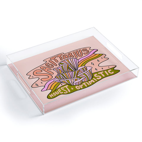 Doodle By Meg Sagittarius Mushroom Acrylic Tray