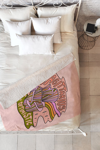 Doodle By Meg Sagittarius Mushroom Fleece Throw Blanket