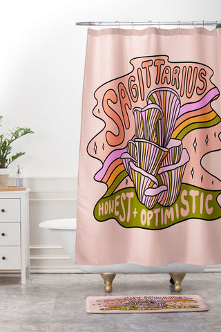Doodle By Meg Sagittarius Mushroom Shower Curtain And Mat
