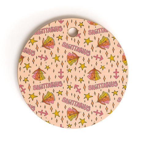 Doodle By Meg Sagittarius Print Cutting Board Round