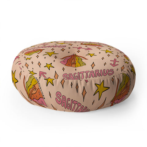 Doodle By Meg Sagittarius Print Floor Pillow Round