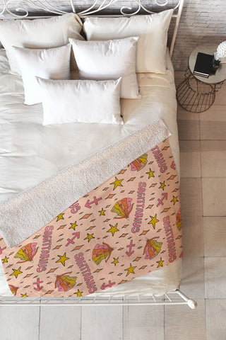 Doodle By Meg Sagittarius Print Fleece Throw Blanket