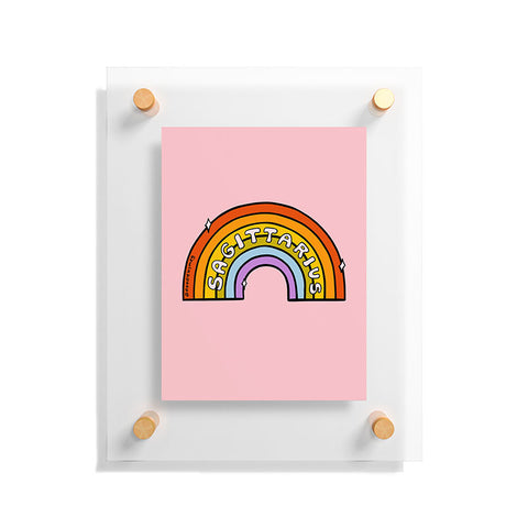 Doodle By Meg Sagittarius Rainbow Floating Acrylic Print