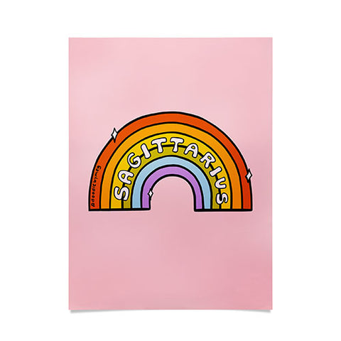 Doodle By Meg Sagittarius Rainbow Poster