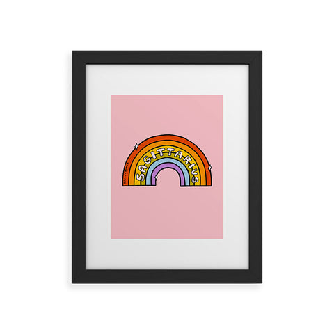 Doodle By Meg Sagittarius Rainbow Framed Art Print