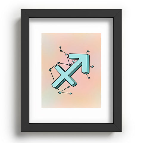 Doodle By Meg Sagittarius Symbol Recessed Framing Rectangle