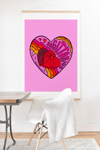 Doodle By Meg Sagittarius Valentine Art Print And Hanger
