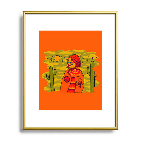 Doodle By Meg Scorpio Babe Metal Framed Art Print