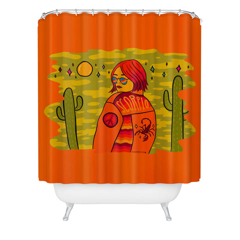 Doodle By Meg Scorpio Babe Shower Curtain