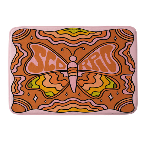 Doodle By Meg Scorpio Butterfly Memory Foam Bath Mat