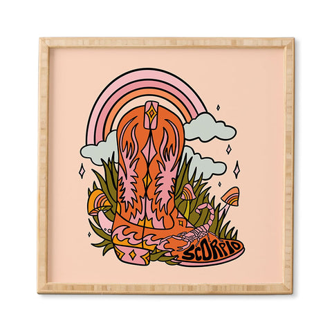 Doodle By Meg Scorpio Cowboy Boot Framed Wall Art