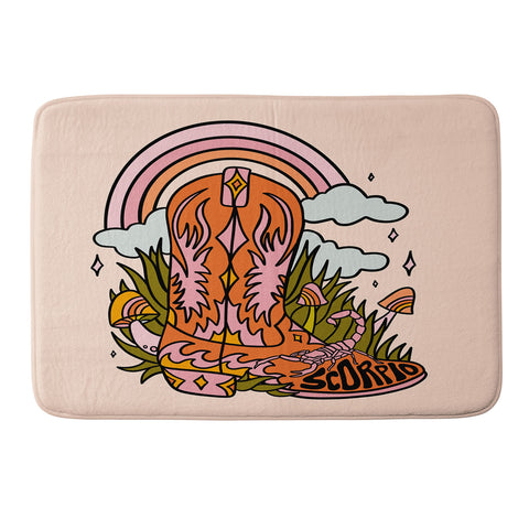 Doodle By Meg Scorpio Cowboy Boot Memory Foam Bath Mat
