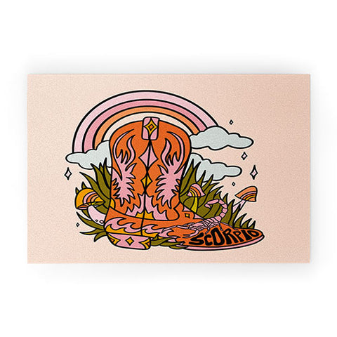Doodle By Meg Scorpio Cowboy Boot Welcome Mat