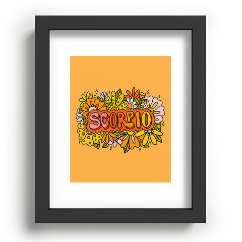 Doodle By Meg Scorpio Flowers Recessed Framing Rectangle
