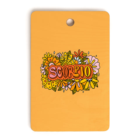 Doodle By Meg Scorpio Flowers Cutting Board Rectangle