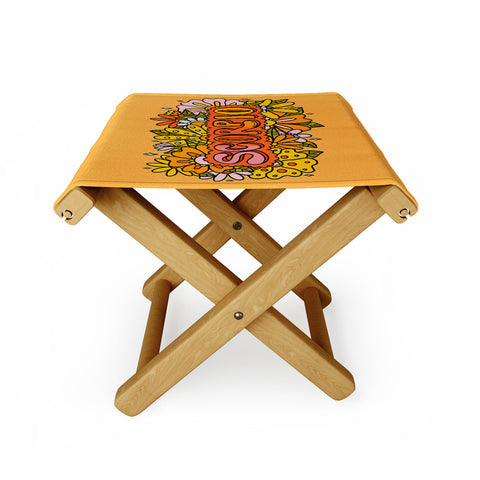 Doodle By Meg Scorpio Flowers Folding Stool