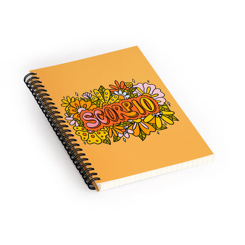 Doodle By Meg Scorpio Flowers Spiral Notebook
