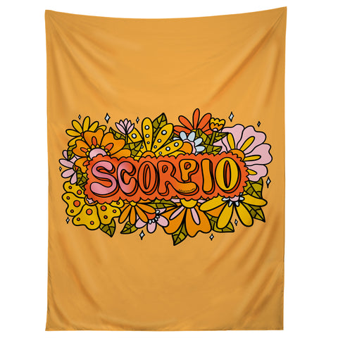 Doodle By Meg Scorpio Flowers Tapestry