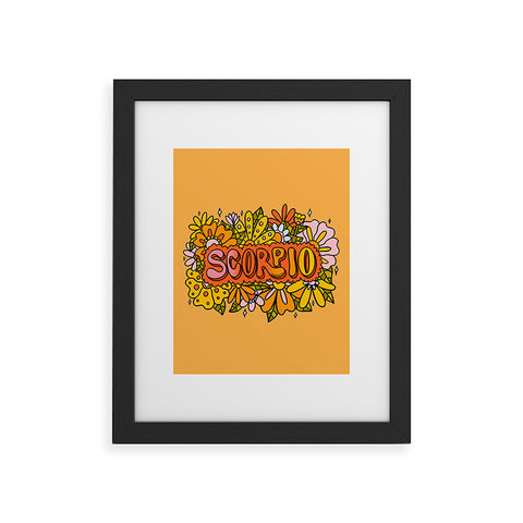 Doodle By Meg Scorpio Flowers Framed Art Print