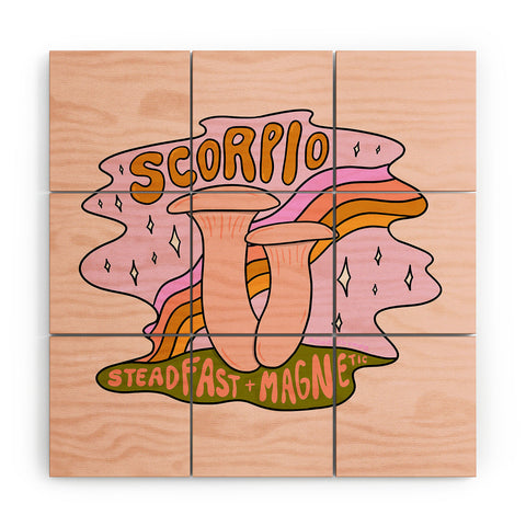 Doodle By Meg Scorpio Mushroom Wood Wall Mural