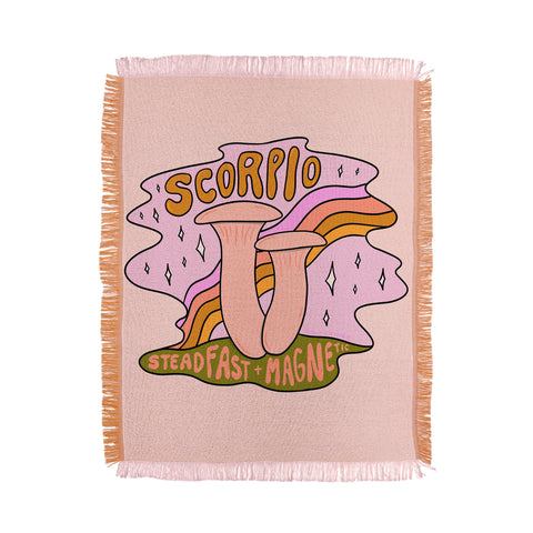 Doodle By Meg Scorpio Mushroom Throw Blanket