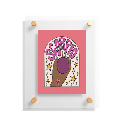 Doodle By Meg Scorpio Passion Fruit Floating Acrylic Print