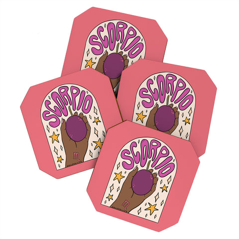 Doodle By Meg Scorpio Passion Fruit Coaster Set
