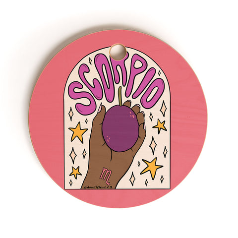 Doodle By Meg Scorpio Passion Fruit Cutting Board Round