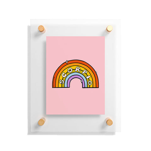 Doodle By Meg Scorpio Rainbow Floating Acrylic Print