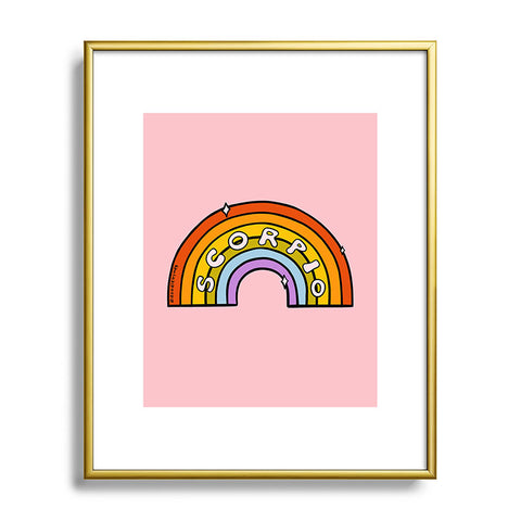 Doodle By Meg Scorpio Rainbow Metal Framed Art Print