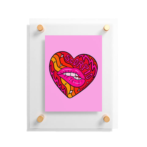 Doodle By Meg Scorpio Valentine Floating Acrylic Print