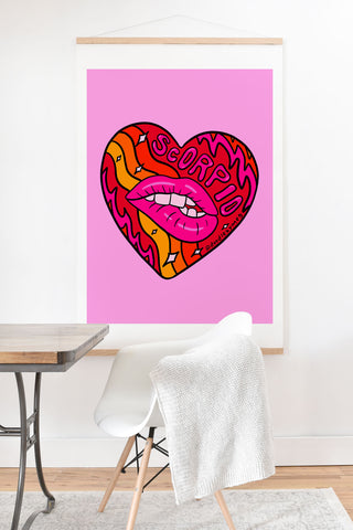 Doodle By Meg Scorpio Valentine Art Print And Hanger