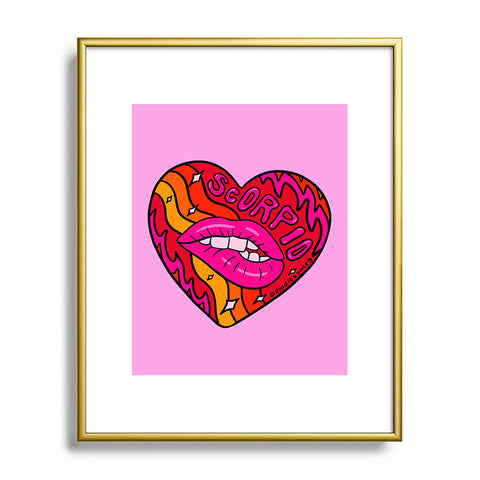 Doodle By Meg Scorpio Valentine Metal Framed Art Print