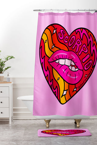 Doodle By Meg Scorpio Valentine Shower Curtain And Mat