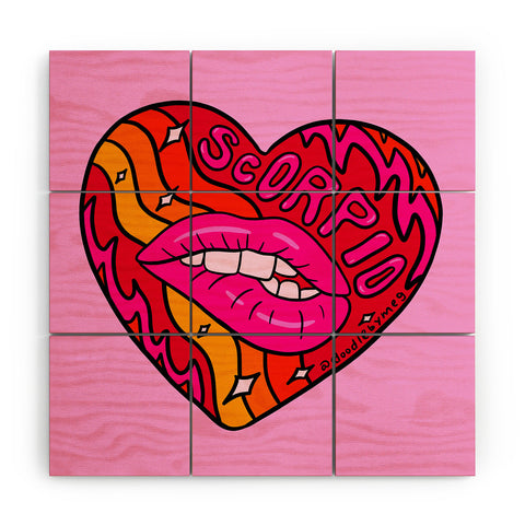 Doodle By Meg Scorpio Valentine Wood Wall Mural