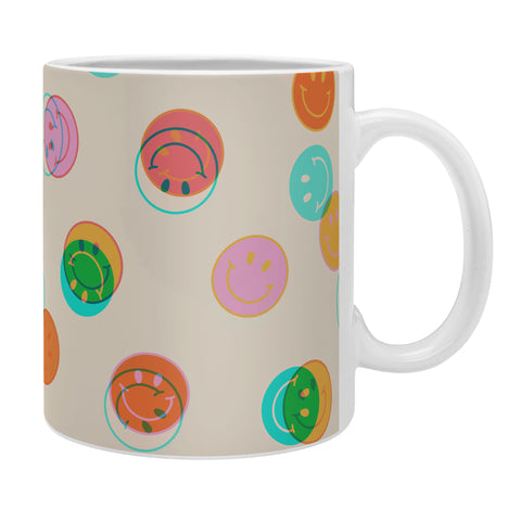 Doodle By Meg Smiley Face Stamp Print Coffee Mug