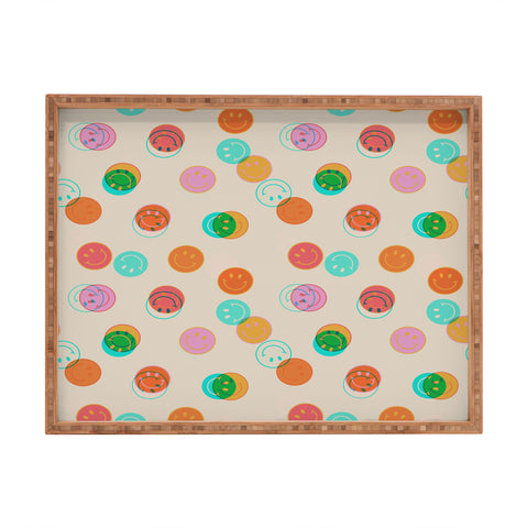 Doodle By Meg Smiley Face Stamp Print Rectangular Tray