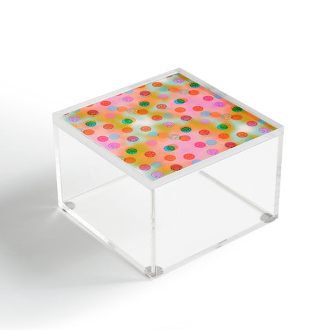 Doodle By Meg Smiley Face Tie Dye Print Acrylic Box