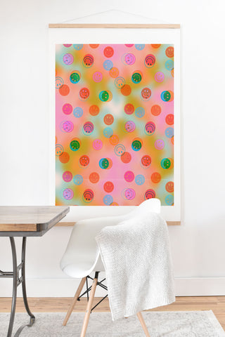 Doodle By Meg Smiley Face Tie Dye Print Art Print And Hanger