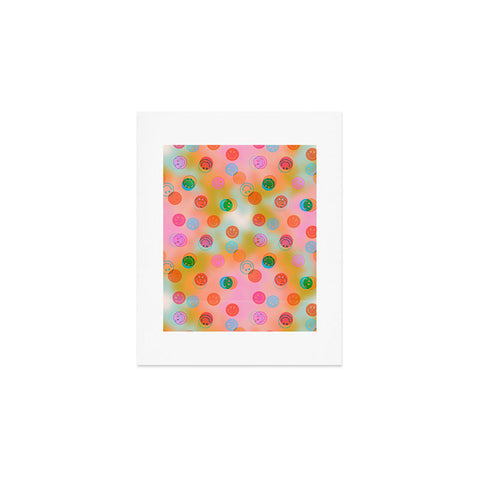 Doodle By Meg Smiley Face Tie Dye Print Art Print