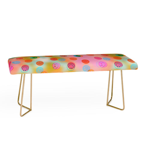 Doodle By Meg Smiley Face Tie Dye Print Bench
