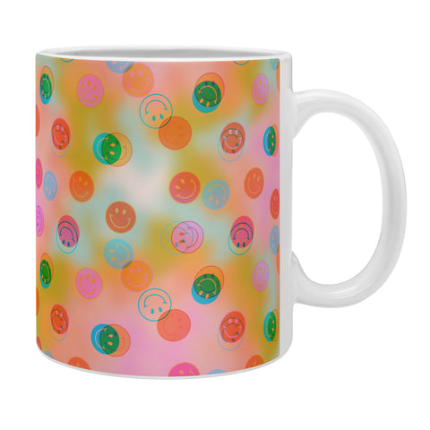 Doodle By Meg Smiley Face Tie Dye Print Coffee Mug