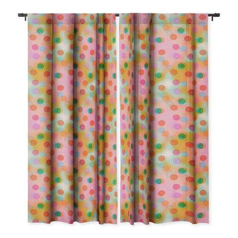 Doodle By Meg Smiley Face Tie Dye Print Blackout Non Repeat