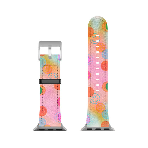 Doodle By Meg Smiley Face Tie Dye Print Apple Watch Band