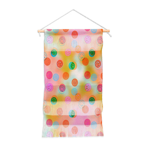 Doodle By Meg Smiley Face Tie Dye Print Wall Hanging Portrait