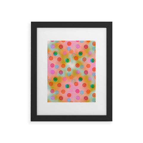 Doodle By Meg Smiley Face Tie Dye Print Framed Art Print