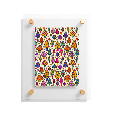 Doodle By Meg Smiley Mushroom in Cream Floating Acrylic Print