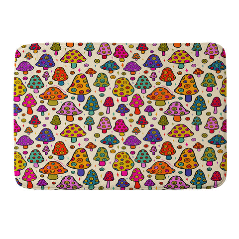 Doodle By Meg Smiley Mushroom in Cream Memory Foam Bath Mat