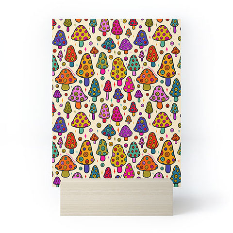 Doodle By Meg Smiley Mushroom in Cream Mini Art Print